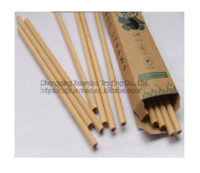 China Eco Friendly Biodegradable Bamboo Drinking Straws Fiber Straw Bamboo Straw Set for sale