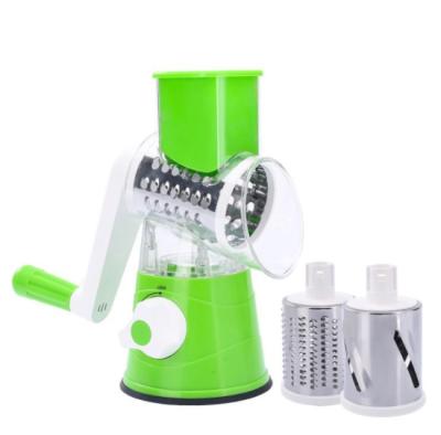 China Viable 3 In 1 Manual Vegetable Slicer Rotary Crusher Standing Vegetable Slicer Vegetable Chopper for sale