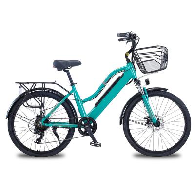 China Wholesale 10.4A Sepeda Listrik Hot Selling Solomo Aluminum Alloy Light Sports City Electric Bike 26