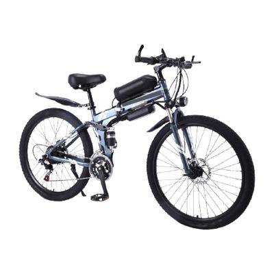 China Shimano 21 Electric Mountain Bike 26 Inch Steel Speed ​​36V 8/10/13A Folding Electric Bicycle With Suspension for sale