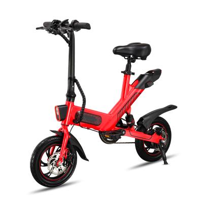 China Folding Bike 14 Inch 36V 350W Electric Aluminum Alloy Detachable Frame Battery Portable Lightweight OEM ODM for sale