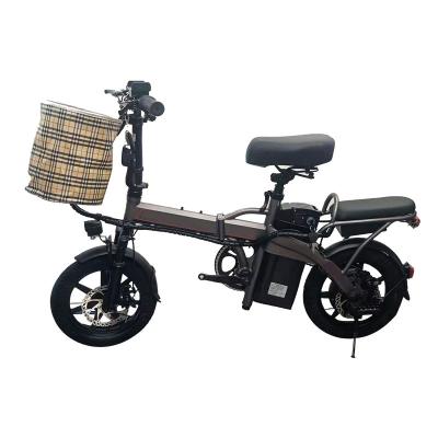 China Aluminum Alloy Solomo Bike 14 Inch 48V 12Ah Steel Frame High Carbon Fast Delivery Electric Folding Electric Bicycle for sale