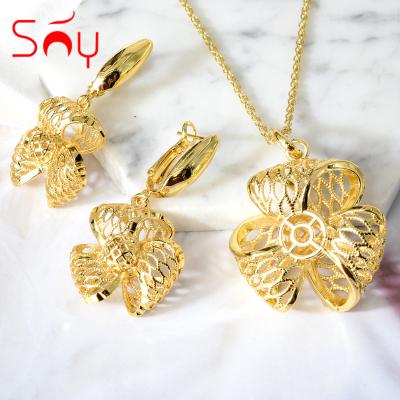 China Wholesale Trendy Fashionable wedding jewelry set brida heavy bridal sets for sale