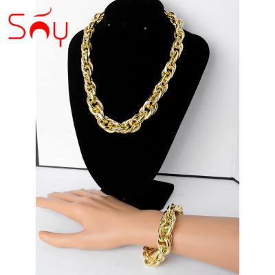 China Hiphop Fashion Jewelry Necklace and Bracelet Set Jewelry Set for Women for sale