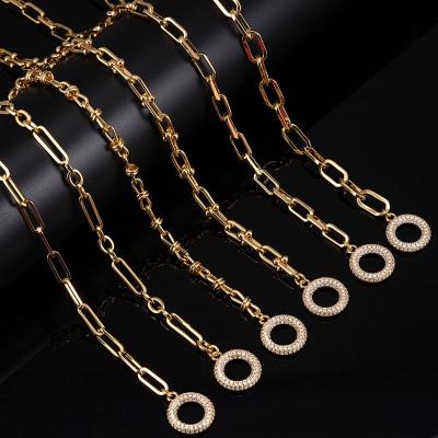 China New Fashion Dubai Gold Diamonds Necklace TRENDY Couples Love Chain Necklace for sale