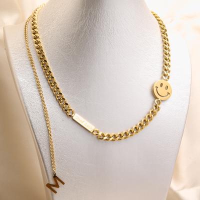 China Trendy Fashion Necklace For Women Twist Chunky Thick Lock Choker Chain Necklaces Gold Color for sale