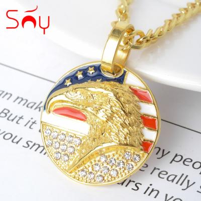 China FASHIONABLE Hot Sale High Quality Gold Plated Stainless Steel Diamonds Allah Pendant for sale