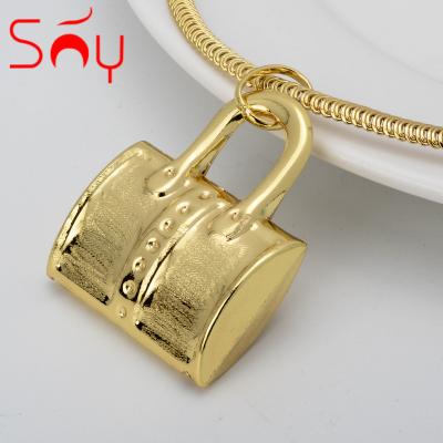 China TRENDY Simple Design 18k Gold Plated Customized Necklace Pendant for sale