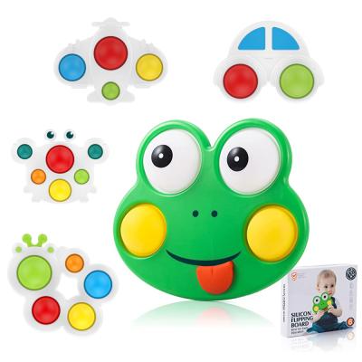 China Dropshipping baby sensory silicone cute frog flipping board other baby toys 6 to 12 months 14*16.5*3CM for sale