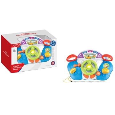 China Huanger Newest Popular Cute Baby Toys Musical Baby Steering Wheel Toys With Light HE0507 for sale