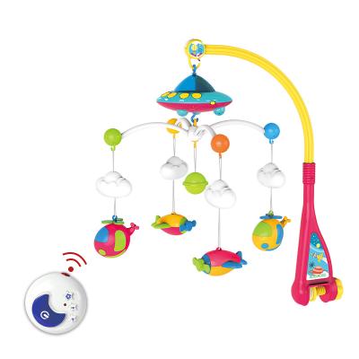 China With Light and Mucis and Projector Huanger Bed Bell with Planet Moon Stars Turn Light Music Baby Toys for sale