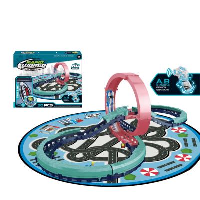 China Slot Car Toy Stem Electric Slot Car Track Toys with Storage Bag Set for Kids Rail Adventure Rc Racing Tracks for sale