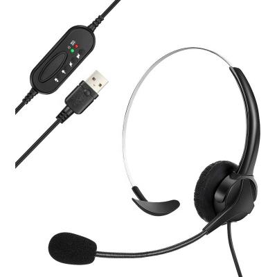 China 2021 New Phone Clearer Voice Ear Seat Operator Headset Single Headset Noise Reduction Customer Service Headset With Microphone for sale