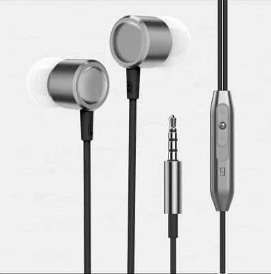 China Perfect Sound Amazon Wholesale Metal Headset In-Ear Hot-Selling Heavy Low Cell Phone With Wheat Wire Earplugs for sale