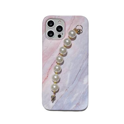 China Anti-fall Marble Bead Strap Fits ProMax Mobile Phone Case XR Soft Cover Device 7/8 iPhone 12 Apple 11/12 for sale