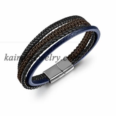 China FASHIONABLE Hot Christmas Multilayer Nylon Mens Website China Sale Stainless Steel Bracelet for sale