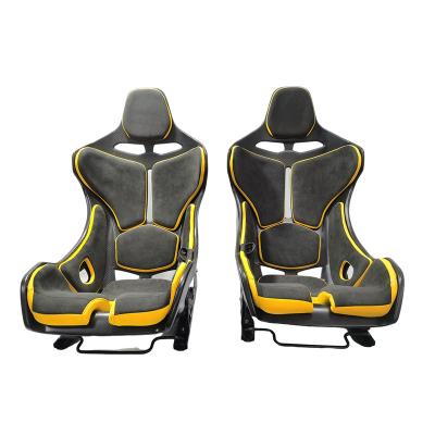 China Sports Universal Sport Seat Luxury Car Real Dry Carbon Fiber Alcantar-a Racing Seats for GTR R35 for all Super car Seat Replacement for sale