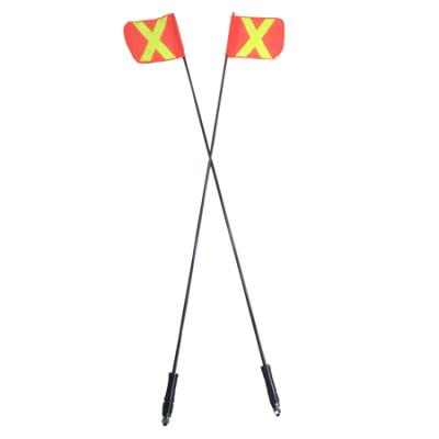 China Popular ATV Off-Road Car Poles Red Black Color With Flag Pole Customized Easy Installation Safety Flag Truck Safety Flag for sale