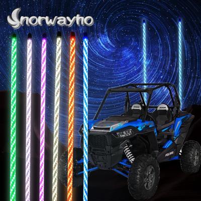 China Norwayho LED Lighted Flag Whip Retailing Quick Style Pin Mount LED Whip Dream Color LED Light Whip 6ft for sale