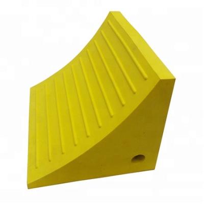 China Truck Reserved Wheel Chock NWH-WCK09 For Truck Parking Polyurethane Reserved Wheel Stopper for sale