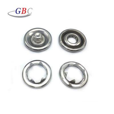 China Wholesale Lead Free Metal Fork Snap Dry Cleaning Nickel Free 9mm Five Buttons For Baby Cloth for sale