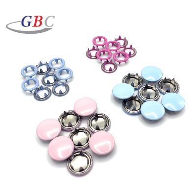 China High End Custom Dry Cleaning Metal Fork Snap Buttons For Baby Clothes for sale