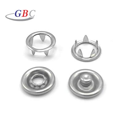 China Hot Selling 222# Stainless Steel 9.5mm Nickel Free Fork Snap Buttons for sale