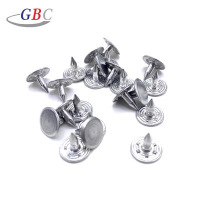 China Dry Cleaning Factory Direct Sale Different Sizes 7.5mm Aluminum Nail For Jeans Button for sale