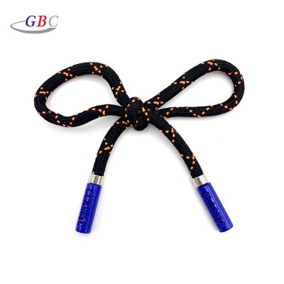 China Viable Fashion Cord Metal Tip Flat Braided Rope For Hoodies Lace for sale