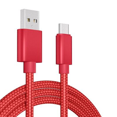 China Type-C Braided Electronics Products 3ft 1m USB 2.0 Micro Data Cables Aluminum Alloy Cable Fast Charging Cable For Mobile Phone for sale