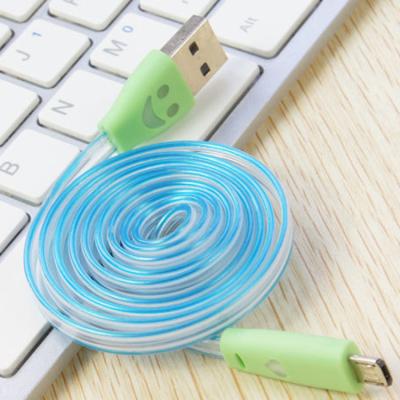 China Fast Nickel Plated MP3/MP4 Player USB Cable 3A Charging For Android Standard USB Charging Cable Of The Following Led Lights for sale