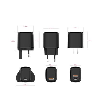 China Portable Type-C Mini Fast Mini Pocket OEM Portable Smart Match Charging Charger Palladium 20W Mobile Phone USB Fast Charger for sale