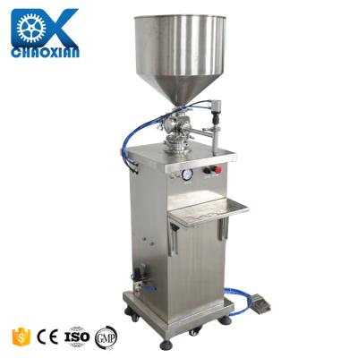 China Double Head Food Filling Machine Olive Oil Donut Jam Semi-Automatic Liquid Dosing Hopper Filling Machine for sale