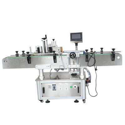 China Self Adhesive Food Water Round Bottle Liquid Automatic Soap Dish Labeling Machine 2 Side With Date Coder for sale