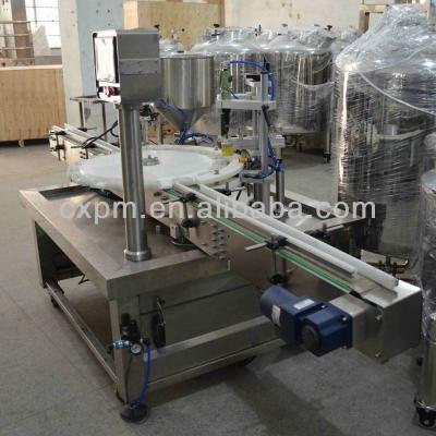 China Guangzhou CX Automatic Food Cream Filling Capping Machine For Plastic Bottle for sale