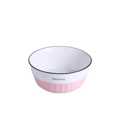 China Multi-specification viable porcelain-made low price powdery white ceramic bowl for sale