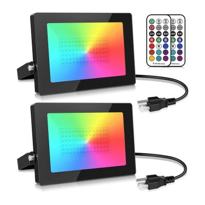 China Aluminum Warehouse XGY Boday IP65 10W 20W 30W 50W Dimmable RGB LED OUTDOOR Remote Control Flood Light for sale