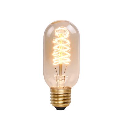 China CE 110v 220v T45 Retro Brass Incandescent Lamp Bulb E26 E27 40W 60W Vintage Edison Light Bulb for sale