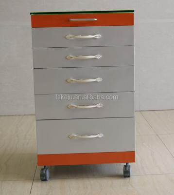 China Keju Hospital mobile dental cabinet with five drawers Movable for sale