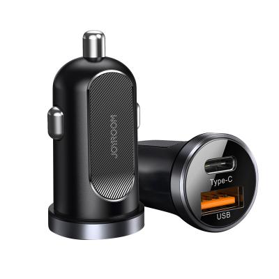 China PD Car Charger JOYROOM 2 Fast Charging Type-C QC3.0 PD Super Ports 30W Mini Car Charger Dual USB-C Car Charger for iPhone for Samsung for iPad Tablet for sale