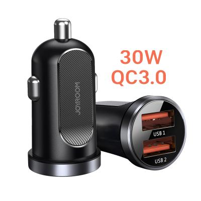 China Wholesale JOYROOM 30W Mini Portable Dual Usb QC3.0 QC3.0 Cargador de Carro Quick Charging Car Phone Fast Charging Charger for iPhone 12 for sale