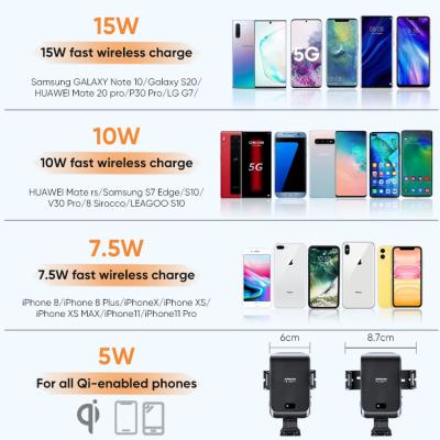 China JOYROOM Universal Mount Sensor 15W IR Fast Charging Qi Car Phone 15W Fast Charging Air Vent Phone Fast Fixing Wireless Charging Holder for sale