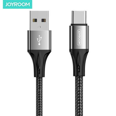 China Durable Nylon Braided Type C USB Aluminum Alloy Shell Joyroom Cable 3a Fast Charging Durable Nylon Braided Type C Cable for sale