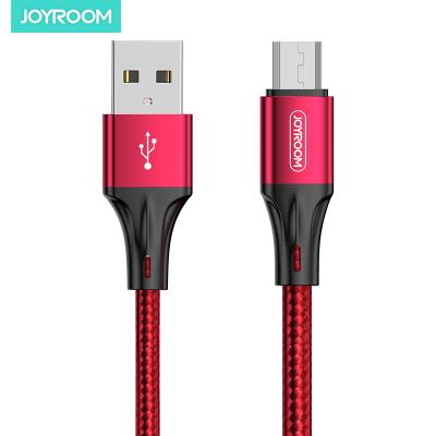 China Aluminum Alloy Shell Joyroom Mobile Phone Braided Nylon Micro USB Data Cable Quick Charging for sale