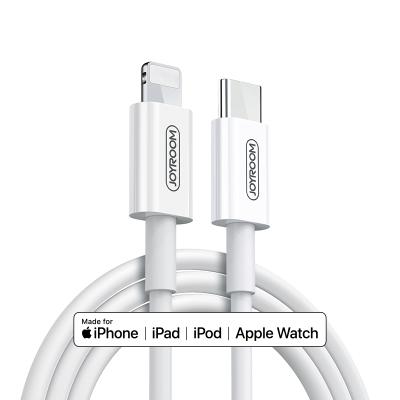 China MFi Authorized Joyroom mfi charger data usb type-c fast charging cable 18w palladium cable for iPhone 11 pro max for sale