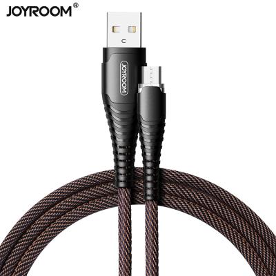 China Cable With LED Lights Joyroom Amazon Hit 2018 1.2m Cloth Micro USB Charger Cable 2.4A Led Cable usb for sale