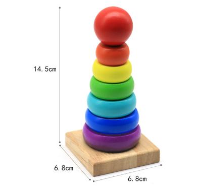 China 2022 DIY TOY Customize Wooden Rainbow Toys Montessori Educational Wooden Toys for sale