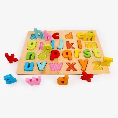 China Safe Cheap Color Cube Alphabet Blocks Three Jigsaw Kids Toys Education For Montessori 2022 for sale