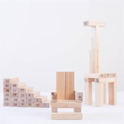 China Building Toy Best Quality Children's Wooden Number Board Building Block Shape Number Mathematics for sale