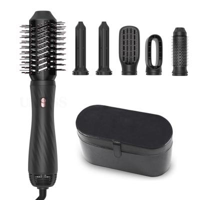 China Ionic Electric Hot Comb 5 in 1 Airwrap Curly Hair Styler Styler Curly Hair Straightener Fan Air Wrap 5 in 1 Hair Dryer Brush Hair Brush Dryer for sale